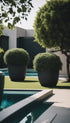 Big Buddha Pot entrance feature - large lightweight round pot at entry