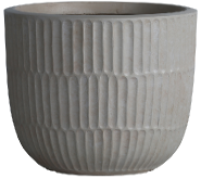 Pleated Cylinder Planter – Modern Ribbed Outdoor Pots