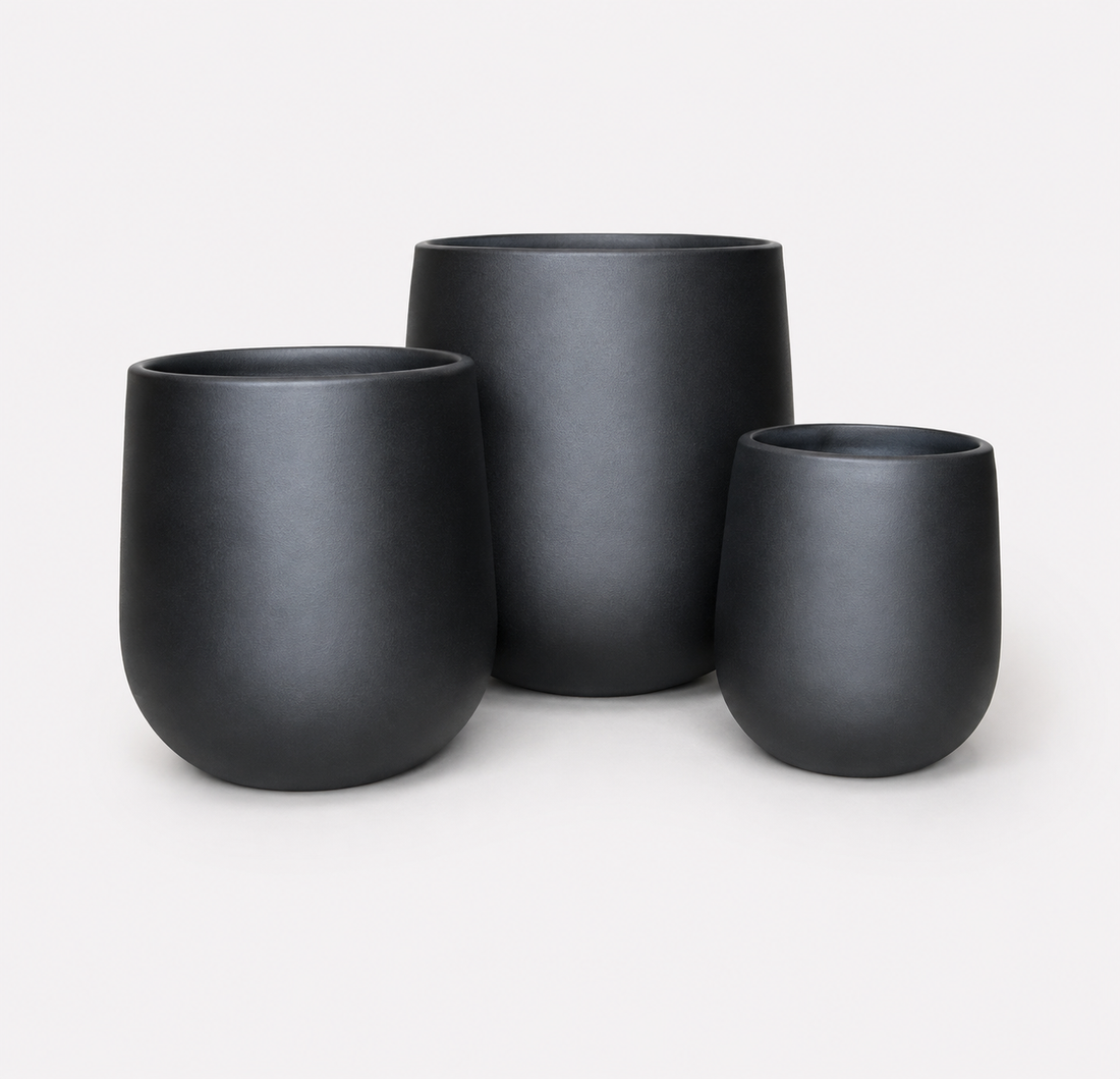 RIVA Tall Round Planter Super Lightweight Fiberglass