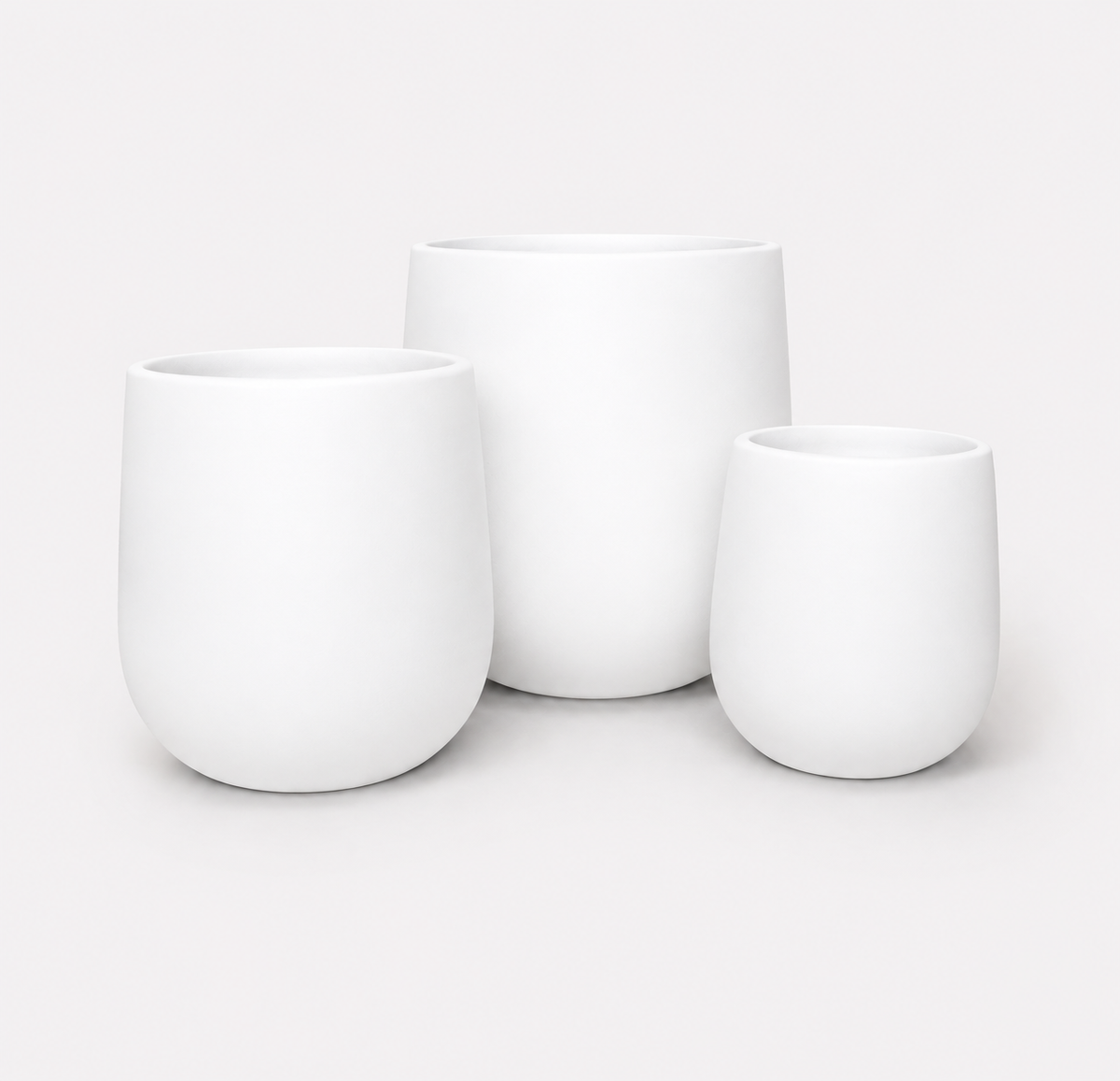 RIVA Tall Round Planter Super Lightweight Fiberglass