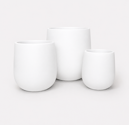 RIVA Tall Round Planter Super Lightweight Fiberglass