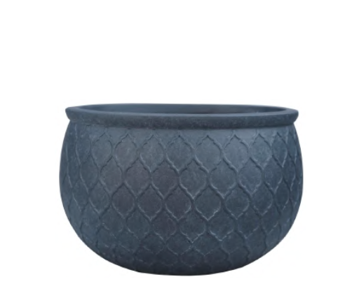 ARABESQUE Bowl - Indoor or Outdoor Lightweight Fiberclay Pot Bowl - DR209