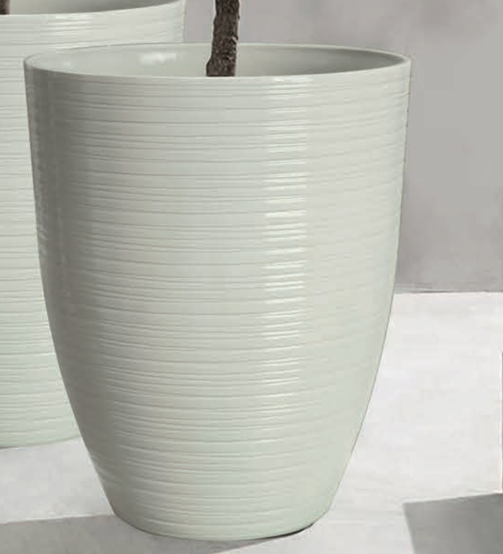 2074 Pearl White Glaze - Lightweight Round Pot