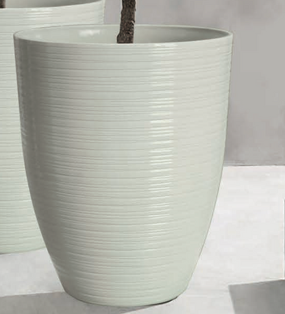 2074 Pearl White Glaze - Lightweight Round Pot