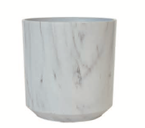 2071 Marble Cylinder Lightweight Pot