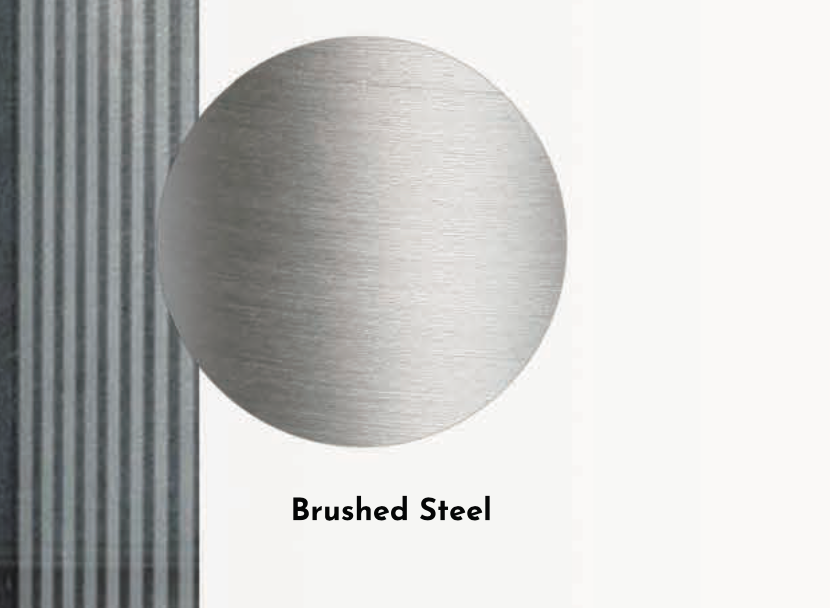 2074 - Brushed Steel - Lightweight Round Pots