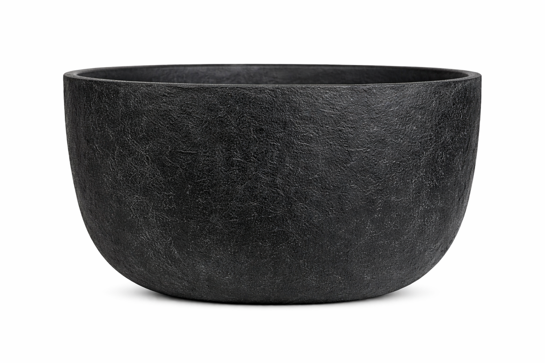 JUMBO LOW - Lightweight Stone Bowl Planter
